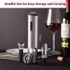imageElectric Wine Opener Automatic Electric Wine Bottle Opener with Foil Cutter Wine Pourer Vacuum Stopper Rechargeable Wine Corkscrew Remover Gift Set for Wine Lovers Wine Gifts for Women