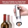 imageElectric Wine Opener Automatic Electric Wine Bottle Opener with Foil Cutter Wine Pourer Wine Drip Collar Vacuum Stopper Rechargeable Wine Corkscrew Gift Set for Wine LoversWine Gifts for Women