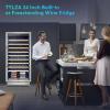 imageTylza 110 Bottles Wine Cooler 24 Inch Wine Cooler Refrigerator Built in or Freestanding Wine Fridge with Upgraded Compressor Low Noise Fast Cooling and Intelligent Temperature Memory