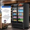 imageTylza 30 Inch Wine and Beverage Refrigerator Dual Zone Wine Beverage Cooler 30quot with French Door Under Counter Wine Beer Fridge BuiltIn or Freestanding Holds 29 Bottles and 110 Cans Black2649 Cu Ft Commercial Display Fridge2 Door Black