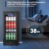 imageTylza 30 Inch Wine and Beverage Refrigerator Dual Zone Wine Beverage Cooler 30quot with French Door Under Counter Wine Beer Fridge BuiltIn or Freestanding Holds 29 Bottles and 110 Cans Black15 Beverage Cooler BlackGlass Door