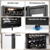 imageTylza 8 Bottle Wine Fridge Wine Cellar with LowE Tempered Glass Door LED Touchscreen Lock Frost Free No Vibration Wine Cooler Refrigerator for Red White Champagne or Sparkling Wine Black17 24 Bottle Wine Cooler Black
