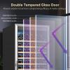 imageTylza 8 Bottle Wine Fridge Wine Cellar with LowE Tempered Glass Door LED Touchscreen Lock Frost Free No Vibration Wine Cooler Refrigerator for Red White Champagne or Sparkling Wine Black24 Wine Cooler 189 Bottles