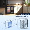 imageTylza 8 Bottle Wine Fridge Wine Cellar with LowE Tempered Glass Door LED Touchscreen Lock Frost Free No Vibration Wine Cooler Refrigerator for Red White Champagne or Sparkling Wine Black30 Dual Zone Wine Beverage Cooler Black