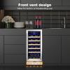 imageTylza 8 Bottle Wine Fridge Wine Cellar with LowE Tempered Glass Door LED Touchscreen Lock Frost Free No Vibration Wine Cooler Refrigerator for Red White Champagne or Sparkling Wine Black15 Wine Cooler Single Zone