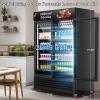 imageTylza 8 Bottle Wine Fridge Wine Cellar with LowE Tempered Glass Door LED Touchscreen Lock Frost Free No Vibration Wine Cooler Refrigerator for Red White Champagne or Sparkling Wine Black2649 Cu Ft Commercial Display Fridge2 Door Black