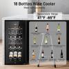 imageTylza 8 Bottle Wine Fridge Wine Cellar with LowE Tempered Glass Door LED Touchscreen Lock Frost Free No Vibration Wine Cooler Refrigerator for Red White Champagne or Sparkling Wine Black14 18 Bottle Wine Cooler Black