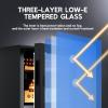 imageTylza 8 Bottle Wine Fridge Wine Cellar with LowE Tempered Glass Door LED Touchscreen Lock Frost Free No Vibration Wine Cooler Refrigerator for Red White Champagne or Sparkling Wine Black50L Cooler