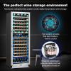 imageTylza 8 Bottle Wine Fridge Wine Cellar with LowE Tempered Glass Door LED Touchscreen Lock Frost Free No Vibration Wine Cooler Refrigerator for Red White Champagne or Sparkling Wine Black24 Wine Cooler 180 Bottles Dual Zone