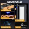 imageTylza 8 Bottle Wine Fridge Wine Cellar with LowE Tempered Glass Door LED Touchscreen Lock Frost Free No Vibration Wine Cooler Refrigerator for Red White Champagne or Sparkling Wine Black70L Cooler