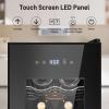 imageTylza 8 Bottle Wine Fridge Wine Cellar with LowE Tempered Glass Door LED Touchscreen Lock Frost Free No Vibration Wine Cooler Refrigerator for Red White Champagne or Sparkling Wine Black11 12 Bottle Wine Cooler Black