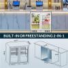 imageTylza Back Bar Cooler With 2 Glass Doors 72 CuFt Commercial Back Bar Fridge with LED Lighting Safety Locks Under Counter Refrigerator for Soda Drinks Beer Wine White