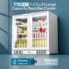imageTylza Back Bar Cooler With 2 Glass Doors 72 CuFt Commercial Back Bar Fridge with LED Lighting Safety Locks Under Counter Refrigerator for Soda Drinks Beer Wine White