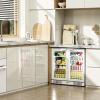 imageTylza Back Bar Cooler With 2 Glass Doors 72 CuFt Commercial Back Bar Fridge with LED Lighting Safety Locks Under Counter Refrigerator for Soda Drinks Beer Wine White