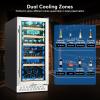 imageTylza Mini Fridge 15 Inch Wine Cooler Under Counter 30 Bottle Dual Zone Wine Fridge with Stainless Steel Wine Refrigerator Freestanding and Builtin Wine Cellars TYWC100