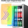 imageTylza Wine and Beverage Refrigerator 24 inch Dual Zone Wine Beverage Cooler Builtin and Freestanding with Seamless Stainless Steel Door Quick Cooling Under Counter Beer Wine refrigerator15 Beverage CoolerGlass Door