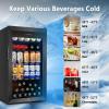 imageTylza Wine and Beverage Refrigerator 24 inch Dual Zone Wine Beverage Cooler Builtin and Freestanding with Seamless Stainless Steel Door Quick Cooling Under Counter Beer Wine refrigerator322 CuFt Beverage Cooler Black