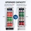 imageTylza Wine and Beverage Refrigerator 24 inch Dual Zone Wine Beverage Cooler Builtin and Freestanding with Seamless Stainless Steel Door Quick Cooling Under Counter Beer Wine refrigeratorUpgrade 24 Dual Zone Wine Beverage Cooler