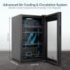 imageTylza Wine and Beverage Refrigerator 24 inch Dual Zone Wine Beverage Cooler Builtin and Freestanding with Seamless Stainless Steel Door Quick Cooling Under Counter Beer Wine refrigeratorMini Beverage CoolerGlass Door