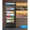 imageTylza Wine and Beverage Refrigerator 24 inch Dual Zone Wine Beverage Cooler Builtin and Freestanding with Seamless Stainless Steel Door Quick Cooling Under Counter Beer Wine refrigerator212 Cu Ft Commercial Display Fridge1 Door Black