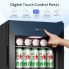 imageTylza Wine and Beverage Refrigerator 24 inch Dual Zone Wine Beverage Cooler Builtin and Freestanding with Seamless Stainless Steel Door Quick Cooling Under Counter Beer Wine refrigeratorMini Beverage CoolerGlass Door