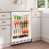 imageTylza Wine and Beverage Refrigerator 24 inch Dual Zone Wine Beverage Cooler Builtin and Freestanding with Seamless Stainless Steel Door Quick Cooling Under Counter Beer Wine refrigerator24 Beverage Cooler WhiteGlass Door
