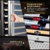 imageTylza Wine and Beverage Refrigerator 24 inch Dual Zone Wine Beverage Cooler Builtin and Freestanding with Seamless Stainless Steel Door Quick Cooling Under Counter Beer Wine refrigerator24 Wine Cooler 154 Bottles