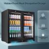 imageTylza Wine and Beverage Refrigerator 24 inch Dual Zone Wine Beverage Cooler Builtin and Freestanding with Seamless Stainless Steel Door Quick Cooling Under Counter Beer Wine refrigerator72 Cu Ft BlackDouble Door