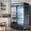 imageTylza Wine and Beverage Refrigerator 24 inch Dual Zone Wine Beverage Cooler Builtin and Freestanding with Seamless Stainless Steel Door Quick Cooling Under Counter Beer Wine refrigerator413 Cu Ft Commercial Display Fridge2 Door Black