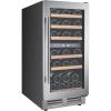 imageTylza 12quot Wine Cooler Refrigerator 18 Bottle Wine Fridge BuiltinFreestanding with Stainless Steel ampamp DoubleLayer Tempered Glass Door Compressor Fast Cooling Low Noise and No Fog Mini Fridge