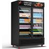 26.49 Cu Ft Commercial Display Fridge-2 Door Black