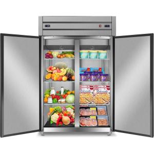 imageTylza 5306L Stainless Steel Upright Freezer 275quot W Solid Single Door Fan Cooling for Commercial Use