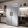imageTylza Commercial Refrigerator and Freezer Combo 48quot W Dual Temperature Zones All Stainless Steel Design 770L 6 Adjustable Shelves Refrigerator and Freezer Combo for Restuarant Shop Garage etcStainless Steel