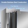 imageTylza Commercial Refrigerator and Freezer Combo 48quot W Dual Temperature Zones All Stainless Steel Design 770L 6 Adjustable Shelves Refrigerator and Freezer Combo for Restuarant Shop Garage etcStainless Steel