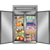imageTylza Commercial Refrigerator and Freezer Combo 48quot W Dual Temperature Zones All Stainless Steel Design 770L 6 Adjustable Shelves Refrigerator and Freezer Combo for Restuarant Shop Garage etcStainless Steel