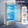 imageTylza Commercial Refrigerator and Freezer Combo 48quot W Dual Temperature Zones All Stainless Steel Design 770L 6 Adjustable Shelves Refrigerator and Freezer Combo for Restuarant Shop Garage etcStainless Steel