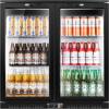 imageTylza Outdoor Refrigerator 24 Inch Wide Stainless Steel Beverage Refrigerator 176 Can for Undercounter Builtin or Freestanding for Home and Patio Water Proof Fast Cooling Low Noise 3765 FBlack