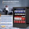 imageTylza Outdoor Refrigerator 24 Inch Wide Stainless Steel Beverage Refrigerator 176 Can for Undercounter Builtin or Freestanding for Home and Patio Water Proof Fast Cooling Low Noise 3765 FBlack