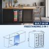 imageTylza Outdoor Refrigerator 24 Inch Wide Stainless Steel Beverage Refrigerator 176 Can for Undercounter Builtin or Freestanding for Home and Patio Water Proof Fast Cooling Low Noise 3765 FBlack