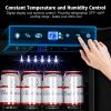 imageTylza Outdoor Refrigerator 24 Inch Wide Stainless Steel Beverage Refrigerator 176 Can for Undercounter Builtin or Freestanding for Home and Patio Water Proof Fast Cooling Low Noise 3765 FSilver White Ambient