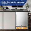 imageTylza Outdoor Refrigerator 24 Inch Wide Stainless Steel Beverage Refrigerator 176 Can for Undercounter Builtin or Freestanding for Home and Patio Water Proof Fast Cooling Low Noise 3765 FSilver White