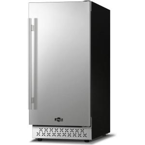 imageTylza Outdoor Refrigerator 24 Inch Wide Stainless Steel Beverage Refrigerator 176 Can for Undercounter Builtin or Freestanding for Home and Patio Water Proof Fast Cooling Low Noise 3765 FSilver White Ambient
