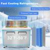 imageTylza 48 Commercial Refrigerator 127 CuFt Sandwich Salad Prep Table Mega Top Worktop Fridge w 12 Pans amp Cutting Board 2Door Stainless Steel Salad Prep Cooler for Restaurant amp Food Truck48 WDouble Door