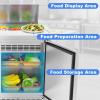 imageTylza 48 Commercial Refrigerator 127 CuFt Sandwich Salad Prep Table Mega Top Worktop Fridge w 12 Pans amp Cutting Board 2Door Stainless Steel Salad Prep Cooler for Restaurant amp Food Truck48 WDouble Door