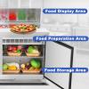 imageTylza 48 Commercial Refrigerator 127 CuFt Sandwich Salad Prep Table Mega Top Worktop Fridge w 12 Pans amp Cutting Board 2Door Stainless Steel Salad Prep Cooler for Restaurant amp Food Truck60 WDouble Door