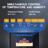 imageTylza 35L Humidor Cabinet 300 Counts Electric Humidors with Humidity amp Temperature Control Removable Spanish Cedar Wood Drawer LED Light Touch Control Humidors with Safety Lock Gift for Men25L