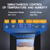 imageTylza 35L Humidor Cabinet 300 Counts Electric Humidors with Humidity amp Temperature Control Removable Spanish Cedar Wood Drawer LED Light Touch Control Humidors with Safety Lock Gift for Men35L