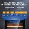 imageTylza 35L Humidor Cabinet 300 Counts Electric Humidors with Humidity amp Temperature Control Removable Spanish Cedar Wood Drawer LED Light Touch Control Humidors with Safety Lock Gift for Men50L