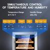 imageTylza 35L Humidor Cabinet 300 Counts Electric Humidors with Humidity amp Temperature Control Removable Spanish Cedar Wood Drawer LED Light Touch Control Humidors with Safety Lock Gift for Men88L
