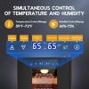 imageTylza 35L Humidor Cabinet 300 Counts Electric Humidors with Humidity amp Temperature Control Removable Spanish Cedar Wood Drawer LED Light Touch Control Humidors with Safety Lock Gift for Men25L Leather